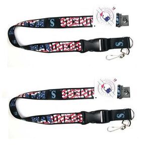 Seattle Mariners MLB Stars & Stripes Lanyard 2 Pack